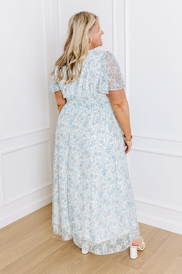 Premium Rose Garden Lace Maxi Dress - Ultimate Elegance for Curves