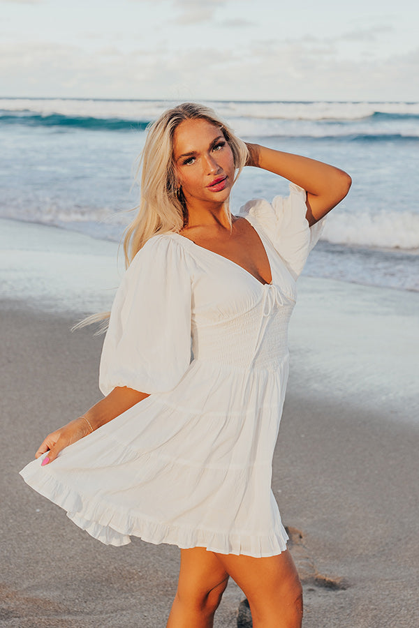 Premium Whispering Muse Smocked Mini Dress - Ultimate Summer Style