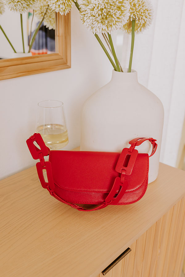 Premium Inez Vegan Leather Shoulder Bag - Red | Ultimate Style Upgrade
