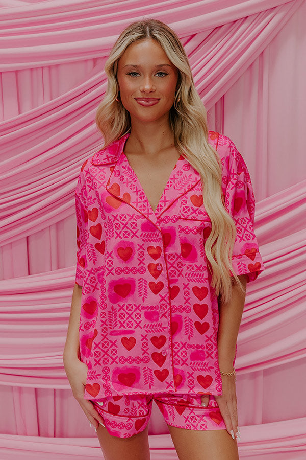 Premium Cupid's Dream Satin Pajama Top - Ultimate Comfort & Style