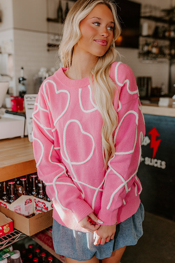 Premium Candy Hearts Embroidered Knit Sweater - Ultimate Style Upgrade