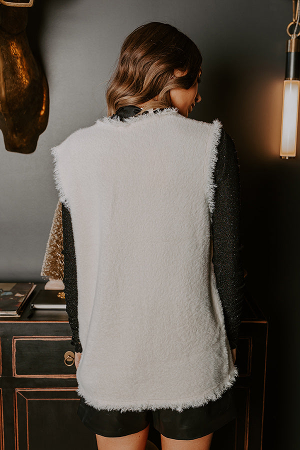 Ultimate Cozy Mindset Eyelash Knit Vest - Ivory