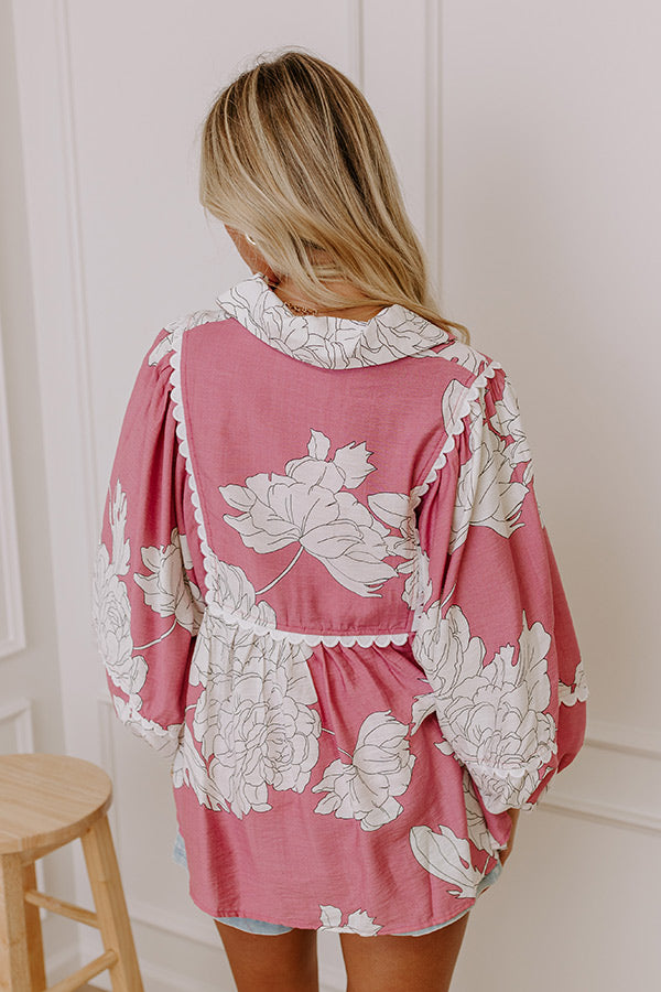 Ultimate Chic Floral Babydoll Top - Blush Elegance