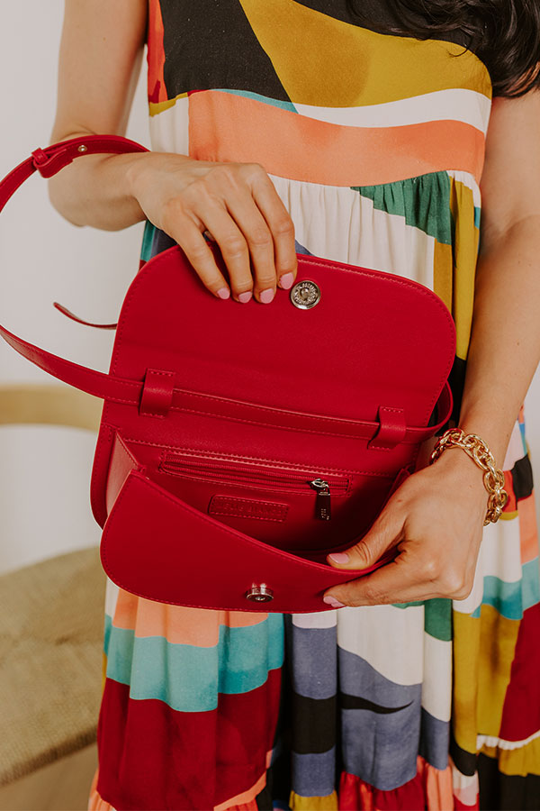 Premium Inez Vegan Leather Shoulder Bag - Red | Ultimate Style Upgrade