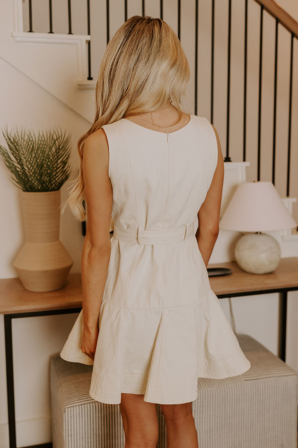 Ultimate French Vanilla Mini Dress - Premium Denim Chic