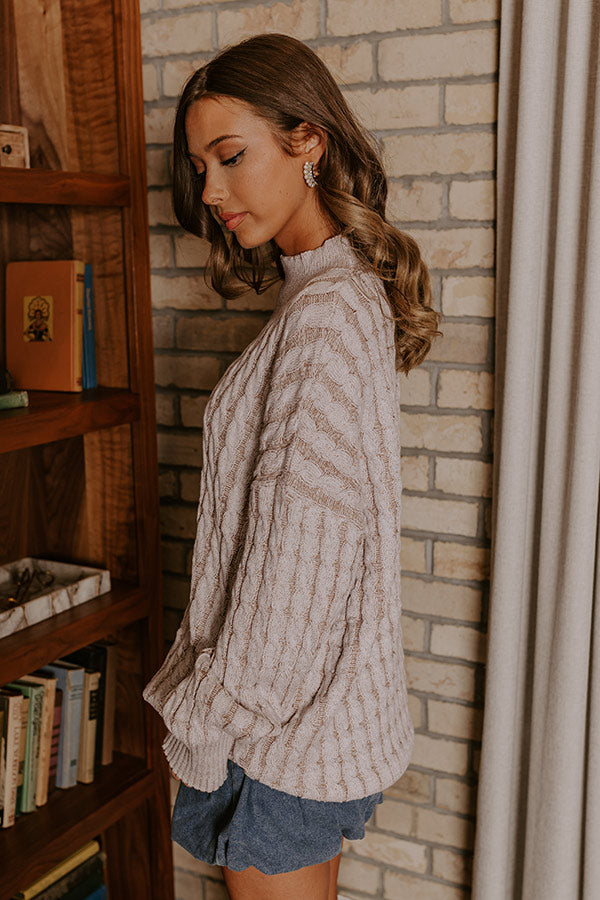 Ultimate Cozy Moment Cable Knit Sweater