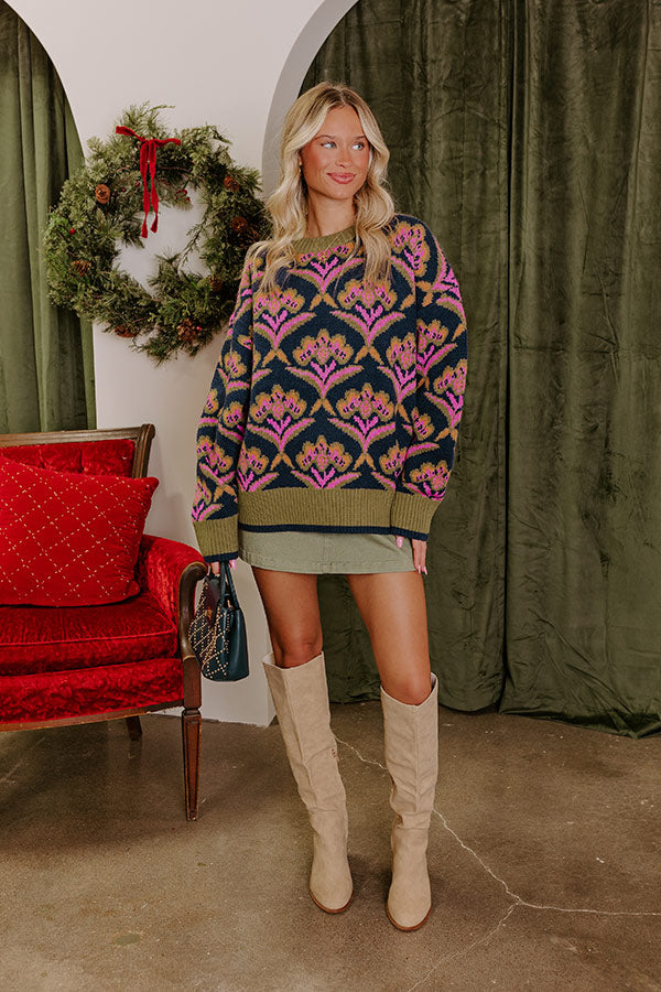 Premium Comfort Knit Sweater - Navy Bliss