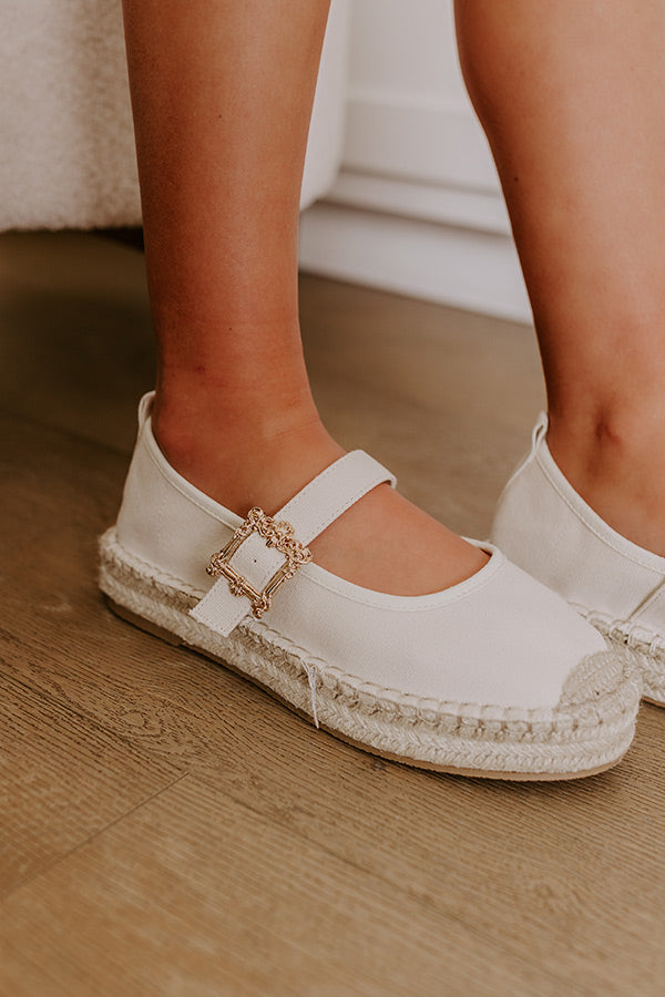 Premium Reagan Espadrille Flats - Ultimate Comfort in Cream