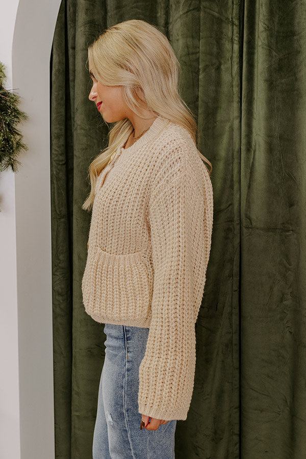Premium Cozy Knit Cardigan for Coffee Lovers