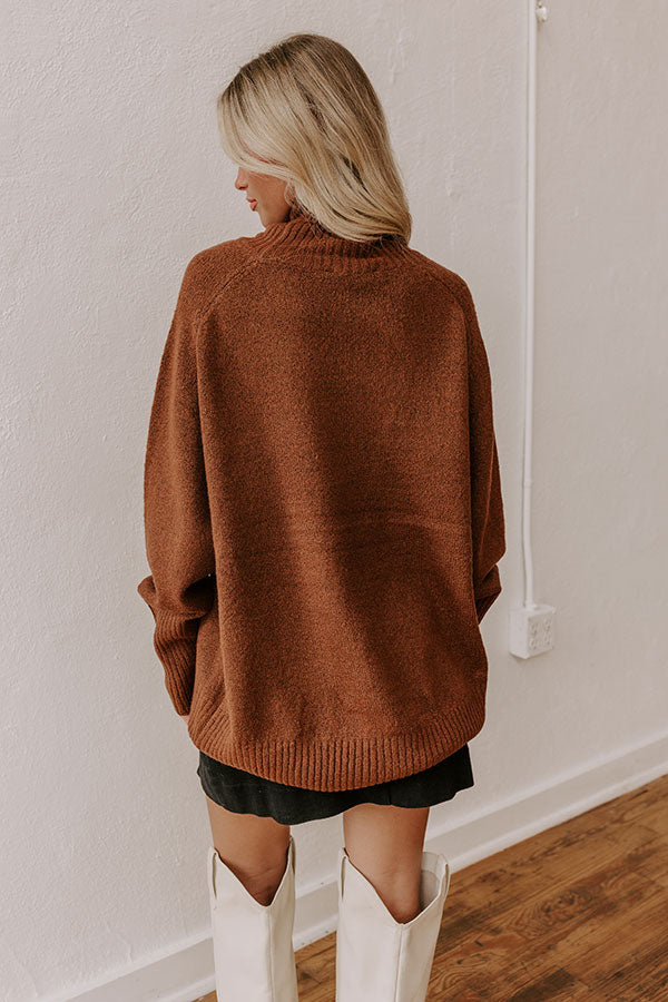 Premium Fireside Cozy Knit Sweater in Chocolate - Ultimate Fall Essential