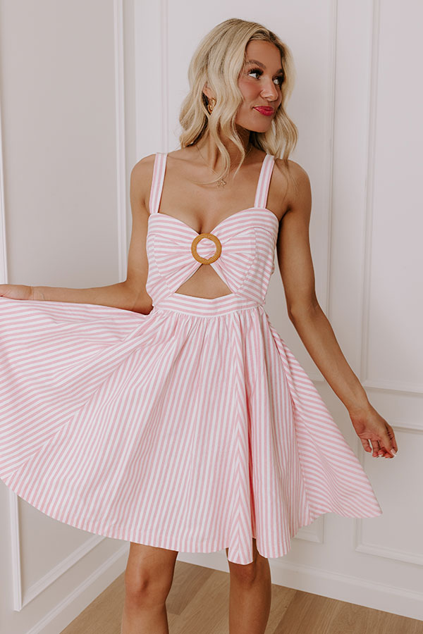 Ultimate Stripe A-Pose Cut Out Mini Dress
