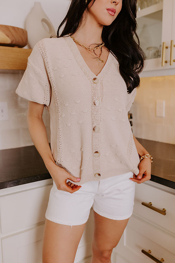 Premium Kind Moment Knit Top - Light Oatmeal | Effortless Style