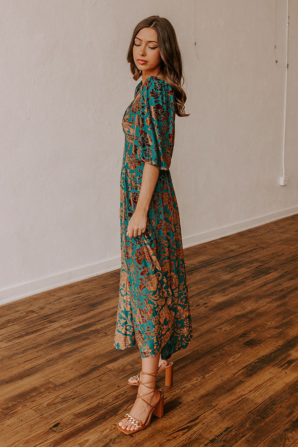 Ultimate Velvet Burnout Midi Dress - Every Enchantment