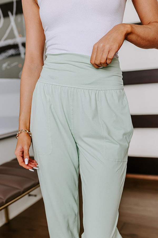 Premium Mint High-Waist Butter Soft Joggers - Ultimate Comfort & Style