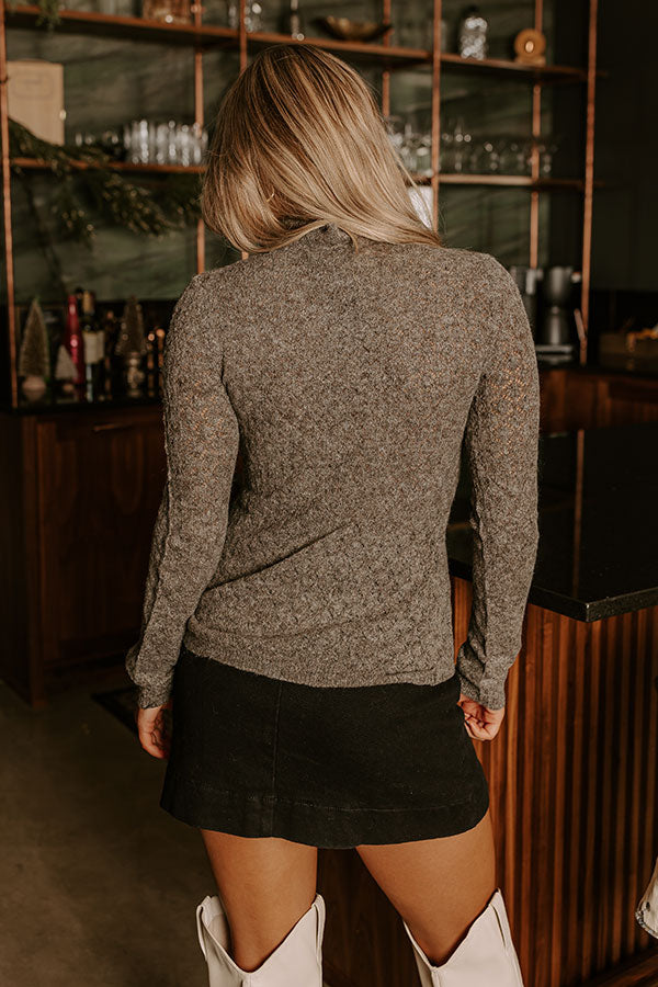 Ultimate Cafe Meetup Pointelle Knit Top - Chic & Comfy