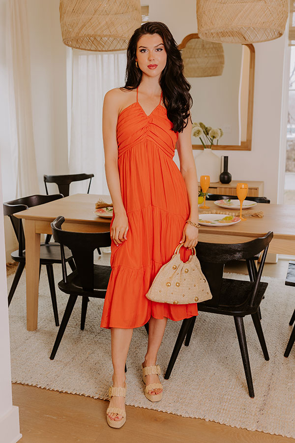 Premium Coastal Views Halter Midi Dress - Ultimate Summer Style