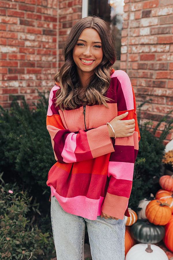 Premium Striped Pumpkin Pullover - Ultimate Cozy Style