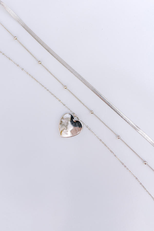 Premium Cherished Love Layered Necklace - Ultimate Style in Silver