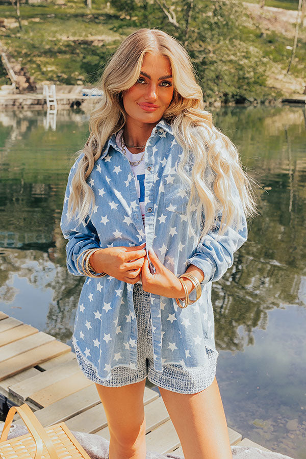 Premium Starry Eyes Chambray Shirt - Ultimate Summer Style