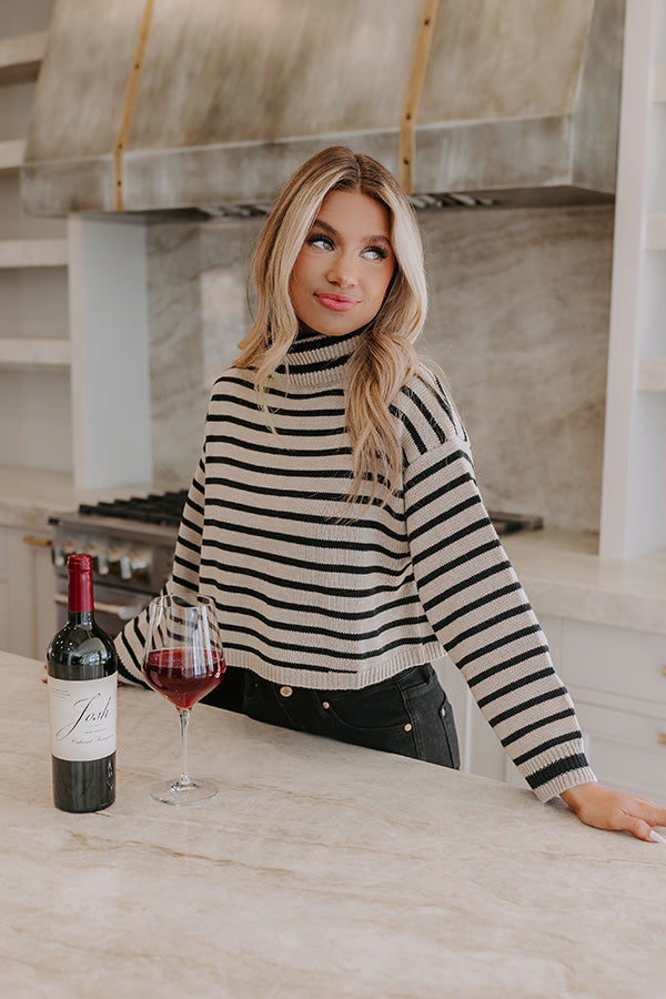 Premium Ski Lodge Stripe Knit Sweater