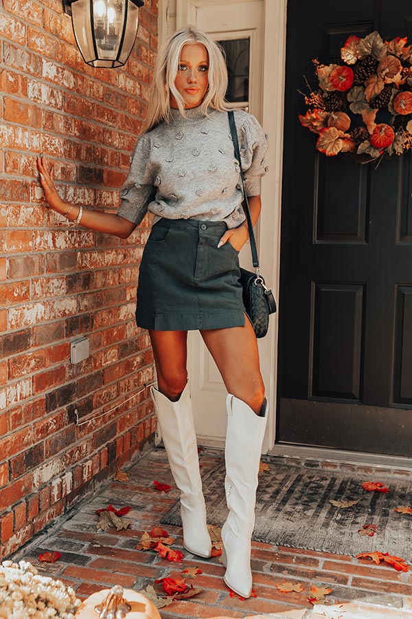 Premium Cabernet Knit Top - Grey | Effortless Style