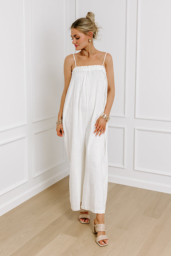 Ultimate Ivory Strolling Jumpsuit - Premium Weekend Wear