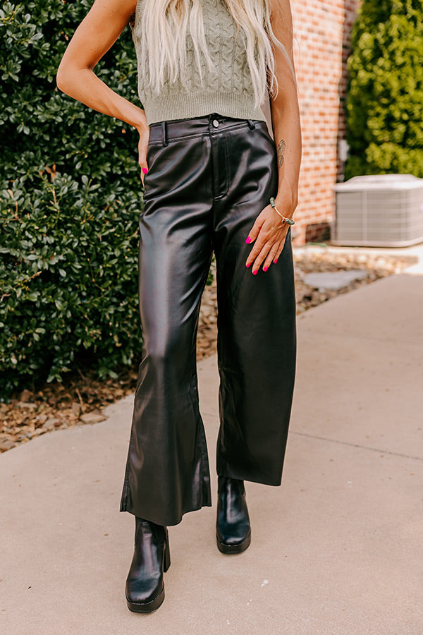 Premium Reagan High-Waist Faux Leather Pants in Black - Ultimate Style Upgrade