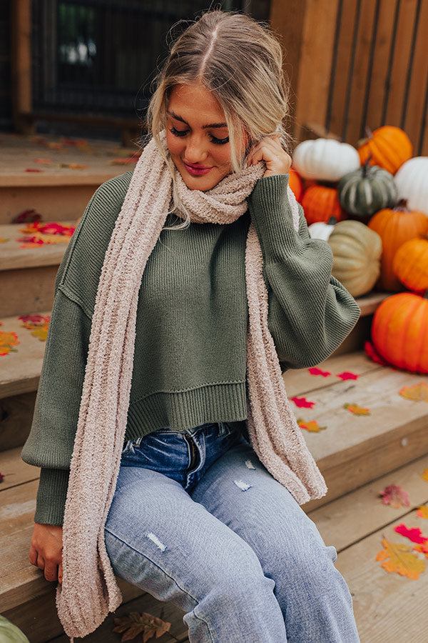 Premium Autumn Treasure Knit Scarf - Birch