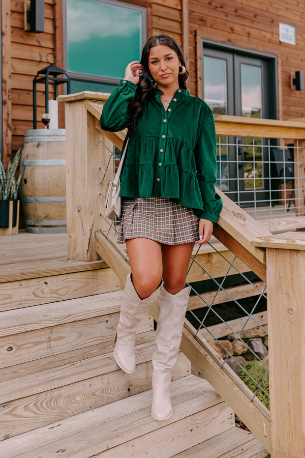 Premium Sonoma Sways Shift Top in Hunter Green - Ultimate Comfort & Style