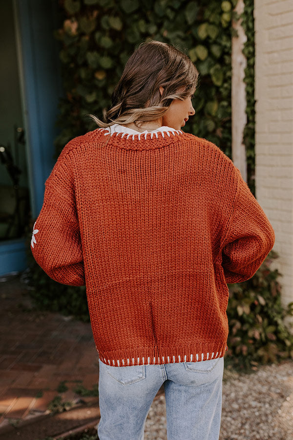 Premium Rust Chai Latte Knit Cardigan - Ultimate Cozy Style