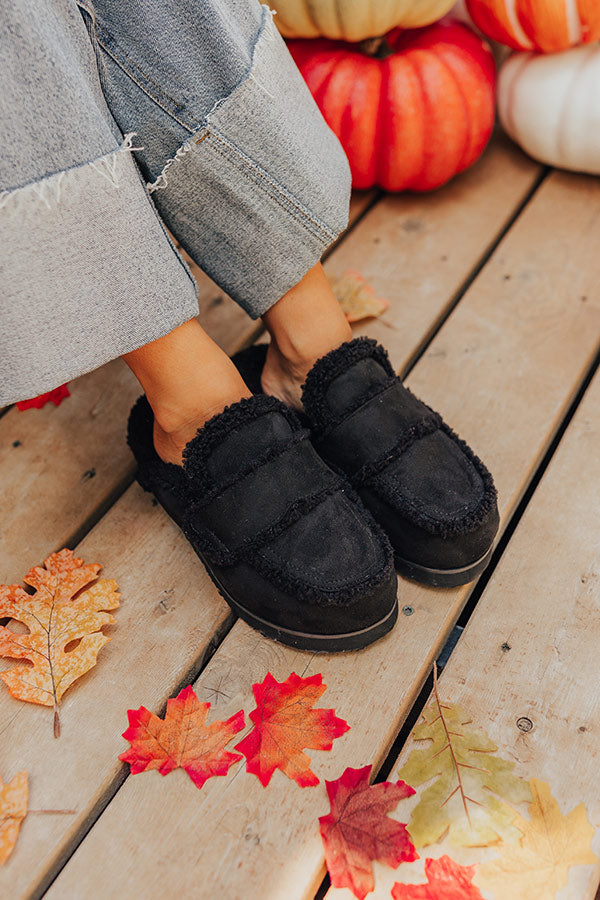 Premium Anna Faux Suede Slippers - Ultimate Comfort in Black