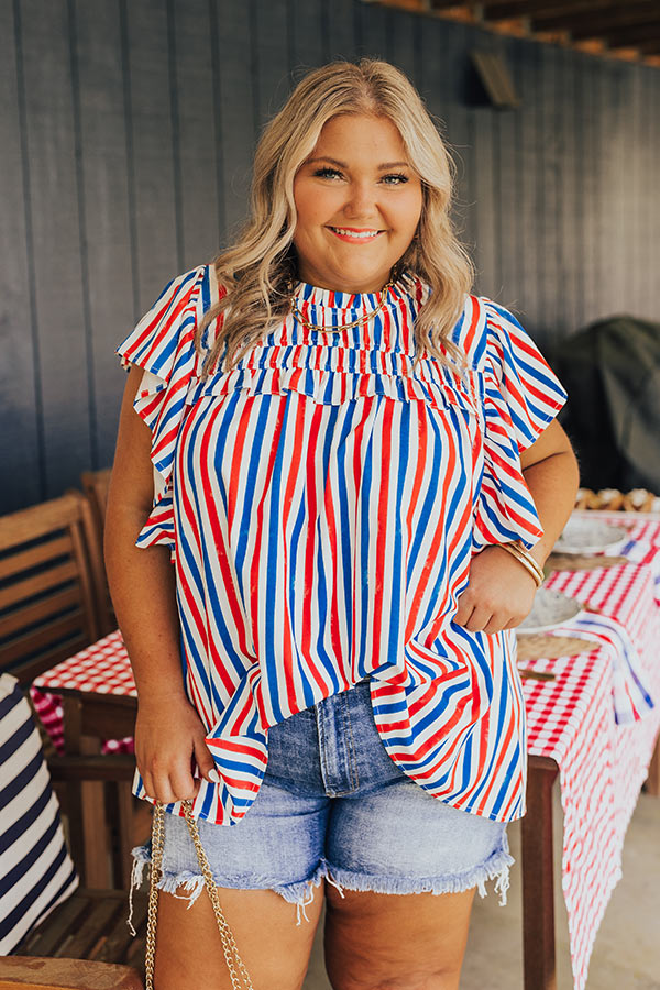 Premium Summer Shift Top - Smiles & Stripes Collection