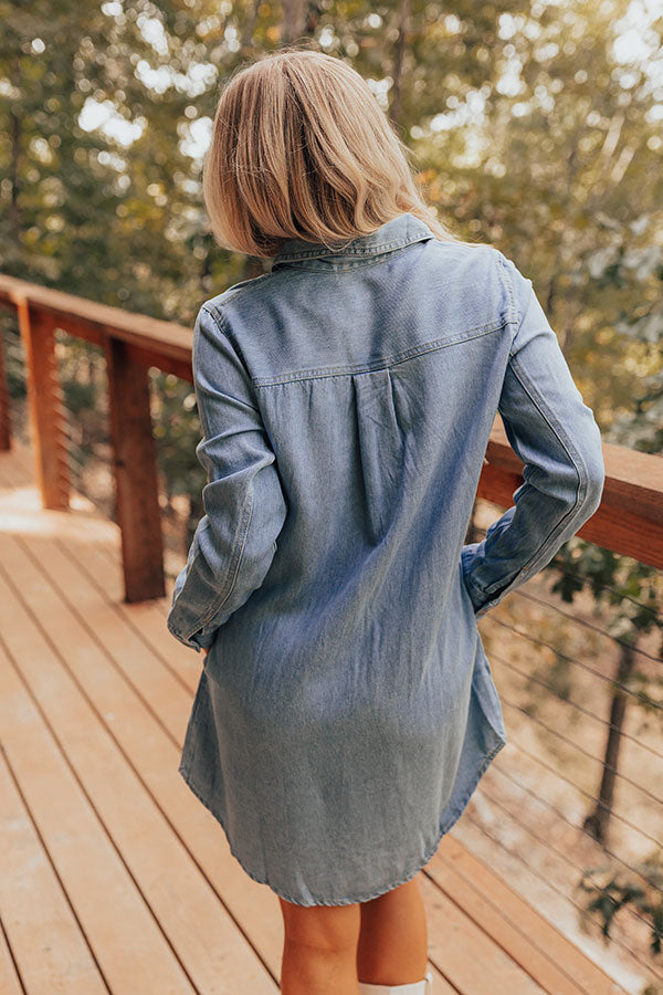 Premium Casual Denim Mini Dress - Effortless Everyday Style