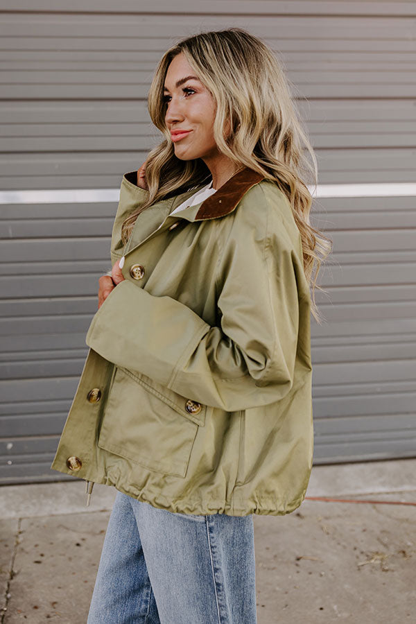 Ultimate Crisp Mornings Cargo Jacket in Sage – Premium Comfort & Style