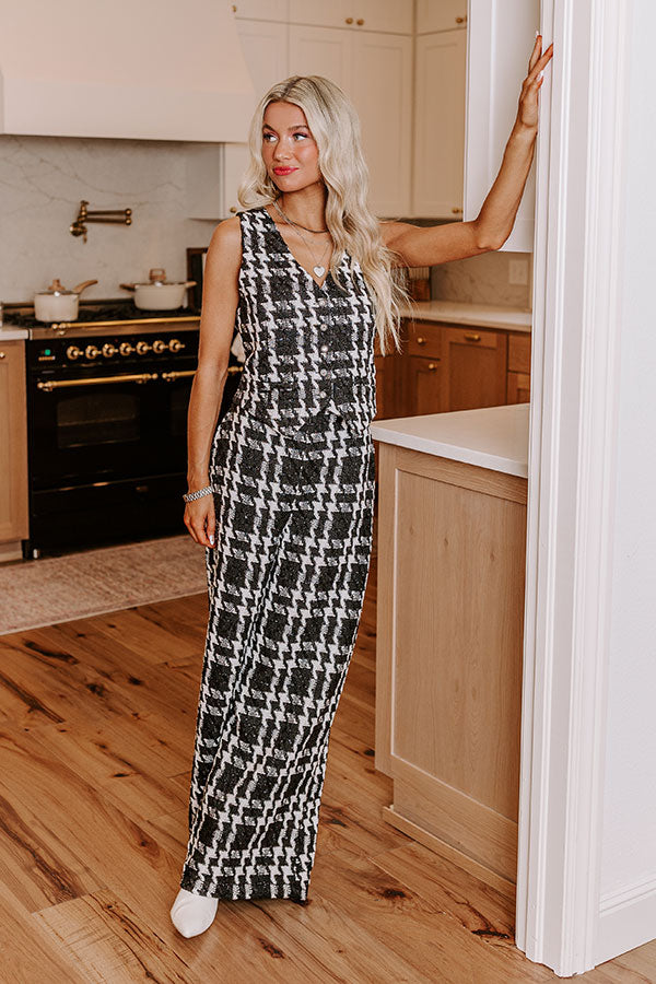 Premium Glam Tweed Vest Top - Ultimate Style Upgrade