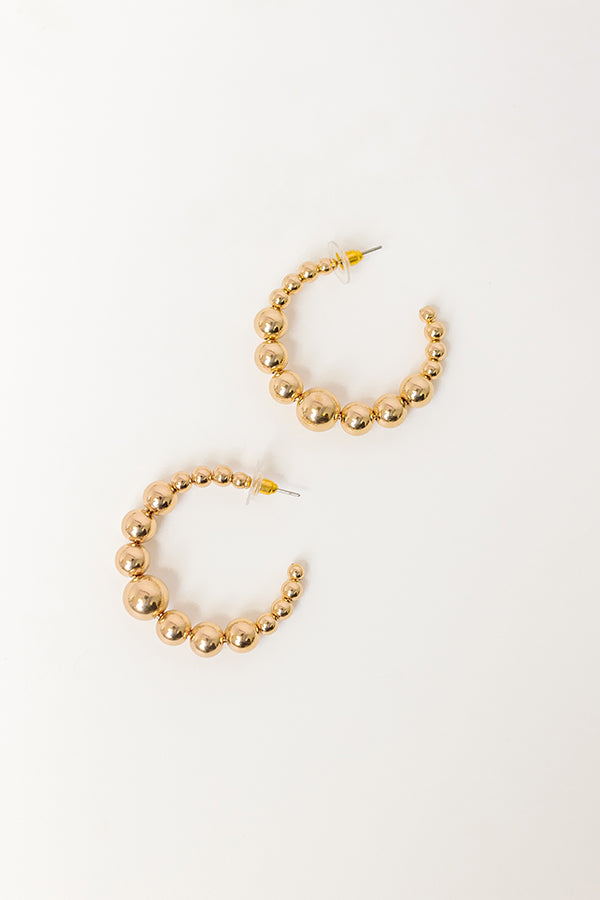 Premium Gold Happy Hour Hoop Earrings