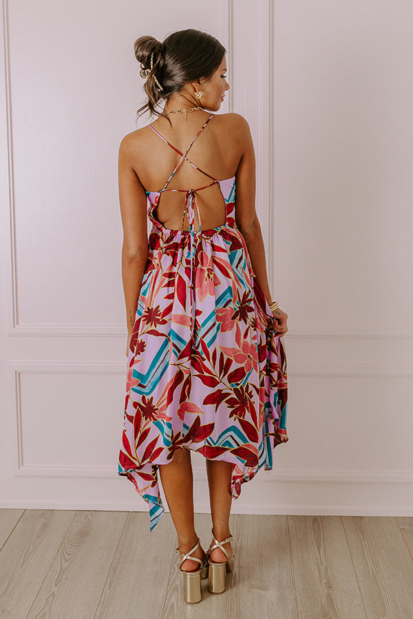 Ultimate Tropical Elegance Midi Dress