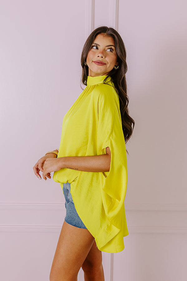 Premium Always With You Shift Top - Chartreuse