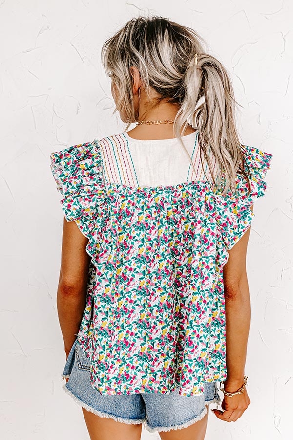 Premium Summer In Sicily Floral Shift Top - Ultimate Style Upgrade