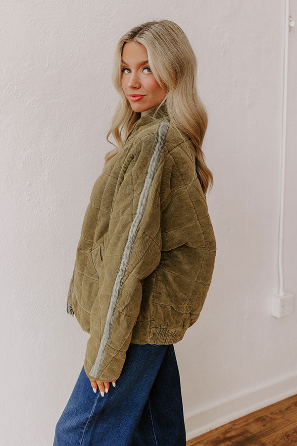 Ultimate Cozy Corduroy Jacket - Sage Green