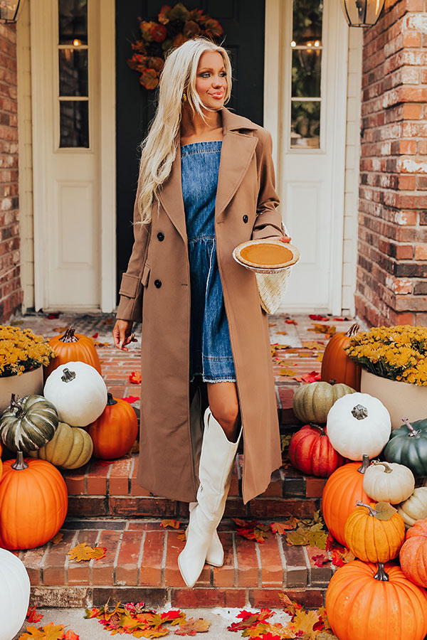 Premium City Nights Coat in Mocha - Ultimate Evening Wear