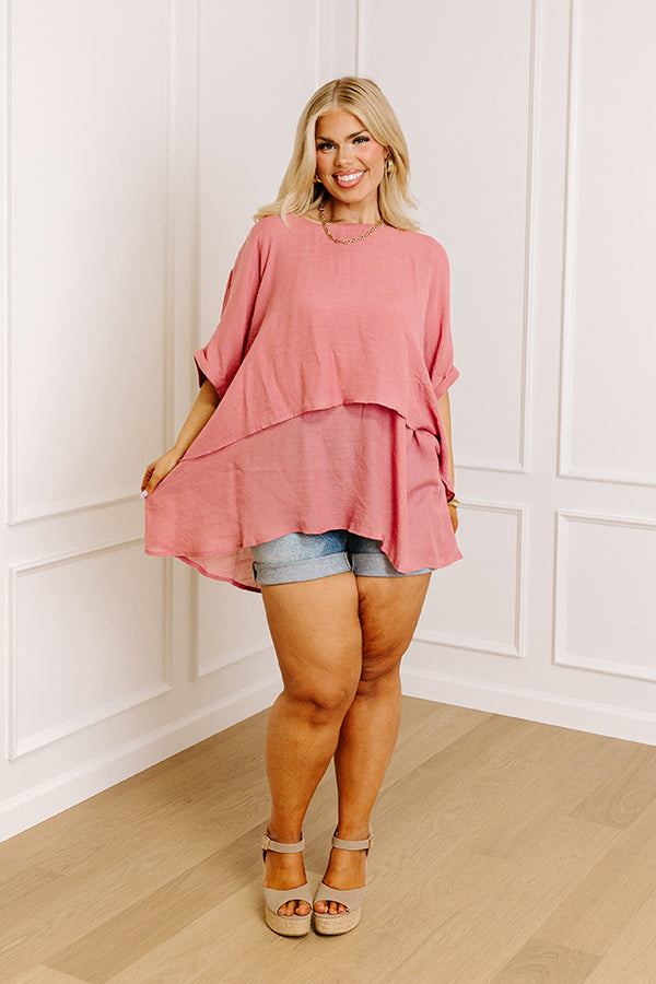 Premium Tranquil Time Shift Blush Curves Top