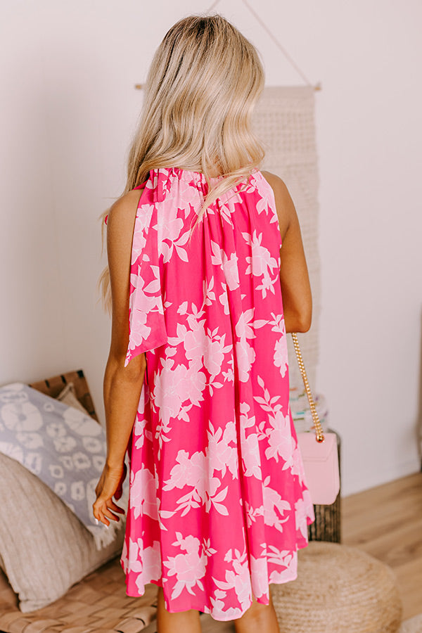 Premium Relaxed Shift Dress - Floral Elegance