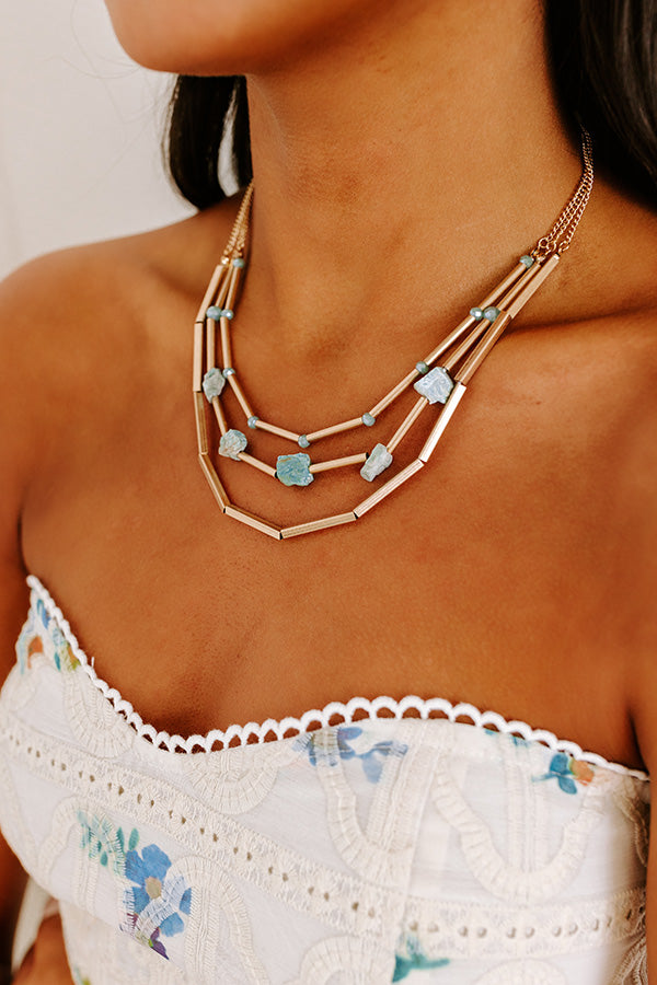 Premium Cherished Moment Layered Necklace in Mint - Ultimate Style Upgrade