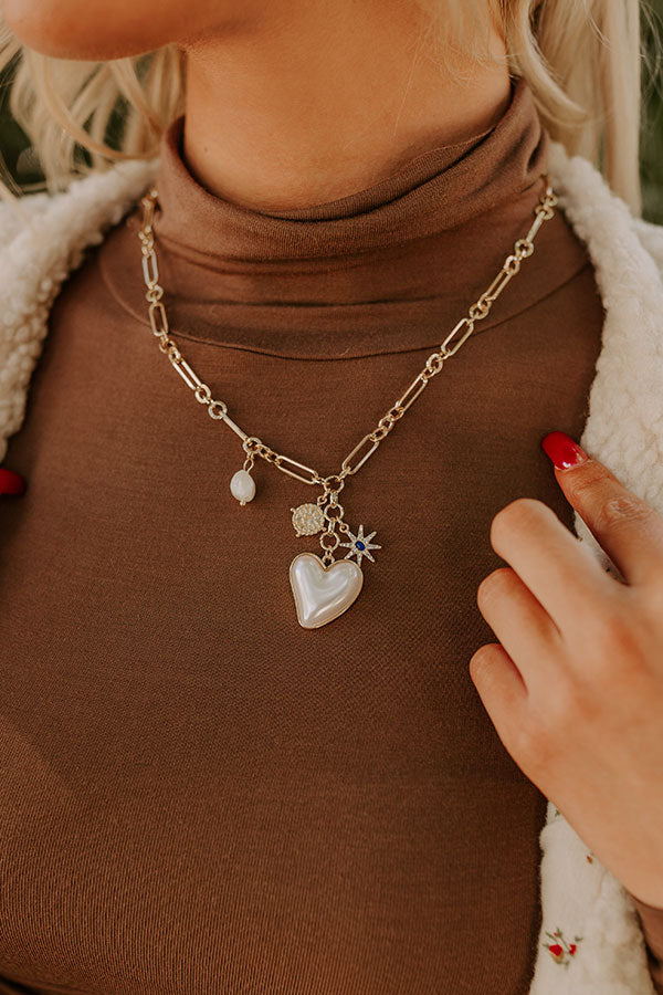 Premium Sparkle & Love Charm Necklace