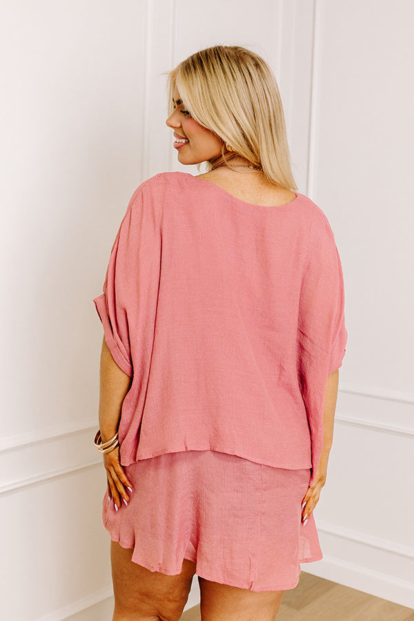 Premium Tranquil Time Shift Blush Curves Top