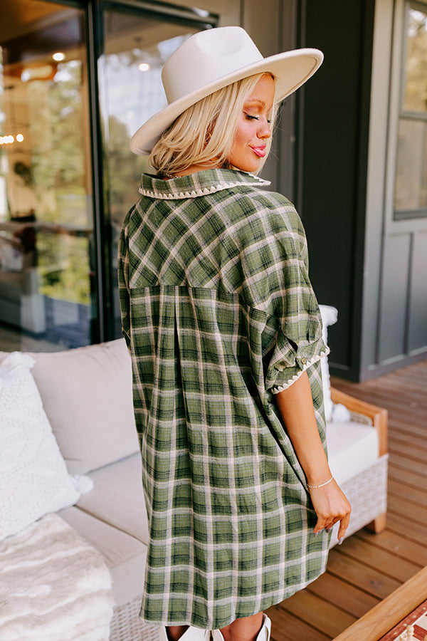 Premium Bonfire Ready Plaid Mini Dress - Cozy & Chic Style