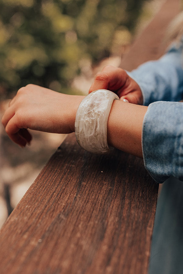 Premium Boho Vibe Bangle Bracelet in Beige - Ultimate Style Upgrade