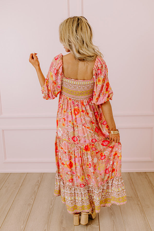 Ultimate Boho Floral Midi Dress