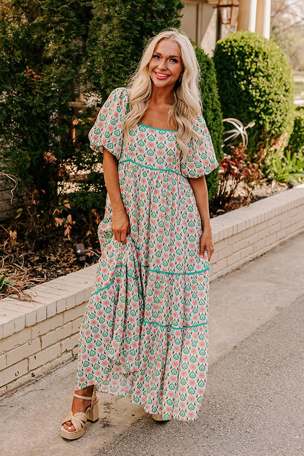 Ultimate Carefree Maxi Dress in Jade - Premium Elegance